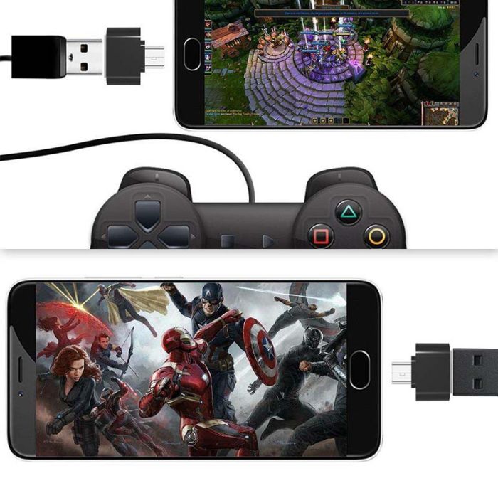 OTG перехідник Micro-USB - USB 2.0 адаптер Чорний