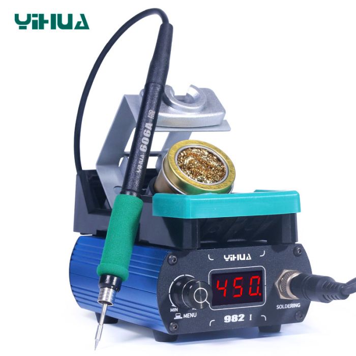 Паяльная станция YIHUA 982-I прецизионная / 2 паяльника JBC C210 + C245  / 3 канала памяти / 90-450°C / 120 Вт