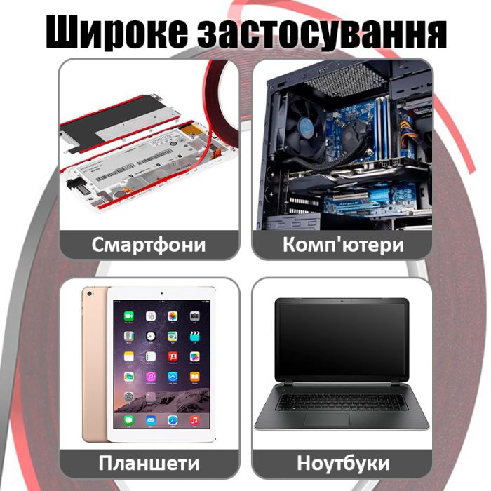 Скотч двосторонній Amaoe DST023 клейка стрічка тонка на PE основі 10м / товщина 0.23мм / ширина 2мм