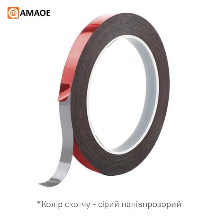 Скотч двухсторонний Amaoe DST023 клейкая лента тонкая на PE основе 10м / толщина 0.23мм / ширина 2мм