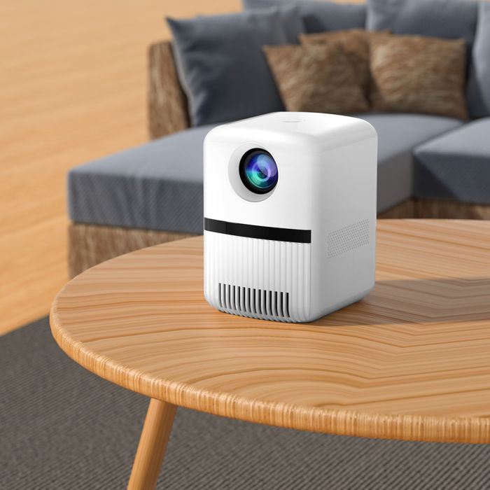 Мультимедійний проектор A6 / 1080P HD / 4K / WIFI / Bluetooth / HDR / USB / HDMI / Android 4+64 ГБ White