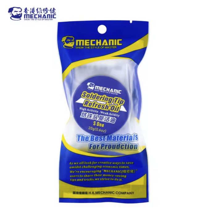Олія для очищення відновлення жал паяльника Mechanic S One, 20г