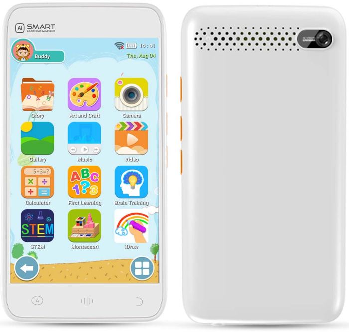 Дитячий інтерактивний смартфон AI Smart D9 / без СІМ карти / Android / WI-FI / Bluetooth / White