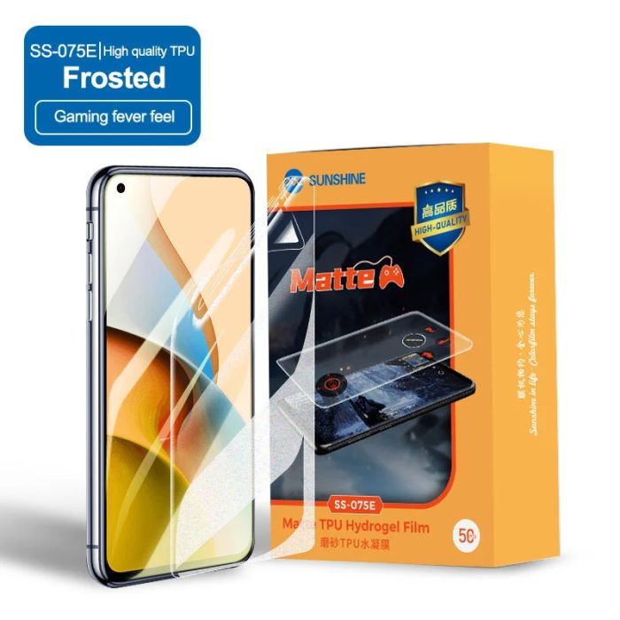 Гидрогелевая бронепленка для телефона Sunshine SS-075E High Quality TPU (матовая) (пачка 50 шт)