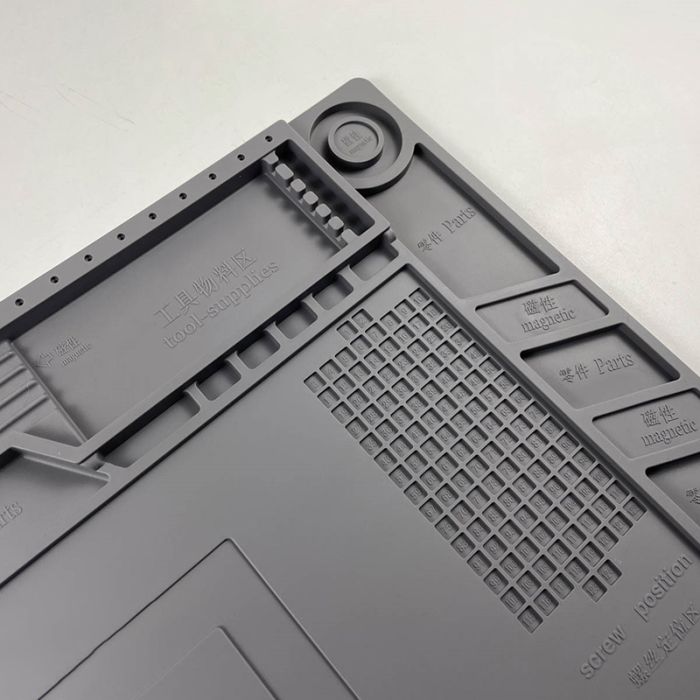 Антистатический термостойкий коврик Kaisi S-160 для ремонта техники / пайки 300x450 мм Grey