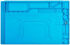 Теплоизоляционный силиконовый коврик TE-505 для ремонта смартфонов, ноутбуков, техники / 450x300 мм Blue