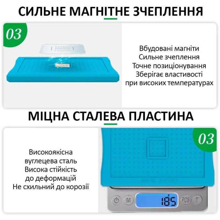 Килимок силіконовий Relife RL-088 термостійкий, двосторонній для ремонту мікросхем, реболлінгу BGA 180x120мм