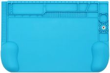 Теплоізоляційний силіконовий килимок TE-604 для ремонту смартфонів, ноутбуків, техніки / 455x300 мм Blue