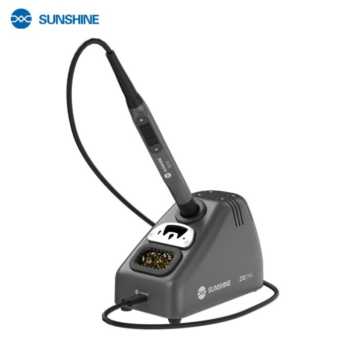 Паяльник SUNSHINE S210 Pro портативний / цифрове регулювання / підставка / 100-450°C / 110 Вт