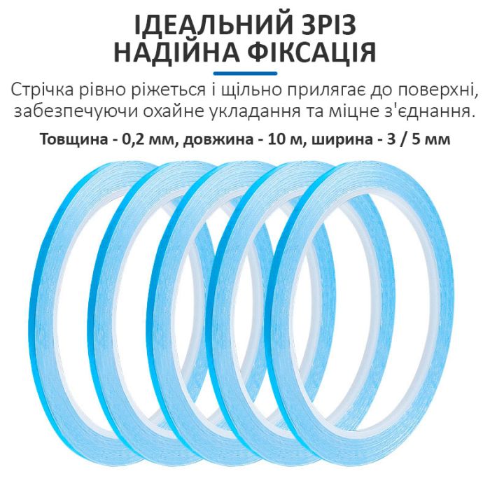 Скотч теплопровідний двосторонній Sunshine / 10 м / ширина 5 мм