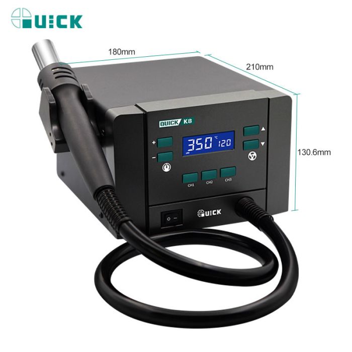 Термовоздушная паяльная станция QUICK K8 1000 Вт / 100-500°С / 50 л/мин