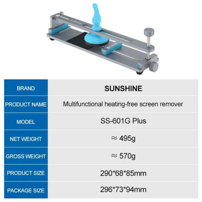 Сепаратор SUNSHINE SS-601G Plus без нагріву для ремонту дисплеїв смартфонів / планшетів / тримач