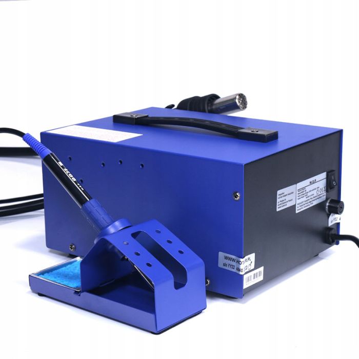 Паяльная станция 2 в 1 WEP 852D+SE pump / термофен + паяльник / компрессор / 4 насадки / 650 Вт