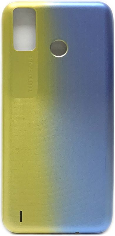 Задняя крышка для TECNO Spark 6 Go (KE5) Yellow/Blue