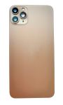 Заднее стекло корпуса для Apple iPhone 11 Pro Max золотистое со стеклом камеры