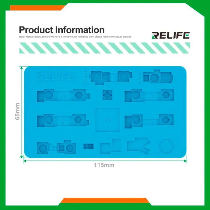 Силіконова матриця Relife RL-004FB для фіксації компонентів Face ID при ремонті iPhone X-14 Pro Max