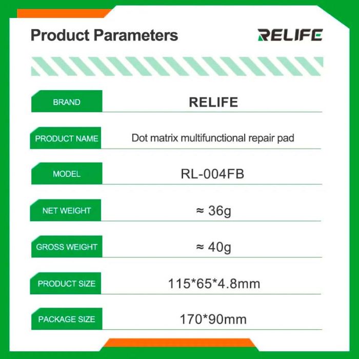 Силіконова матриця Relife RL-004FB для фіксації компонентів Face ID при ремонті iPhone X-14 Pro Max