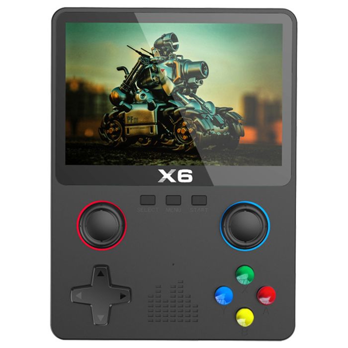 Портативна ігрова приставка X6 10000 ігор / 3.5'' IPS, 640x480 / AV вихід / консоль, ретро / 2000 mAh Black