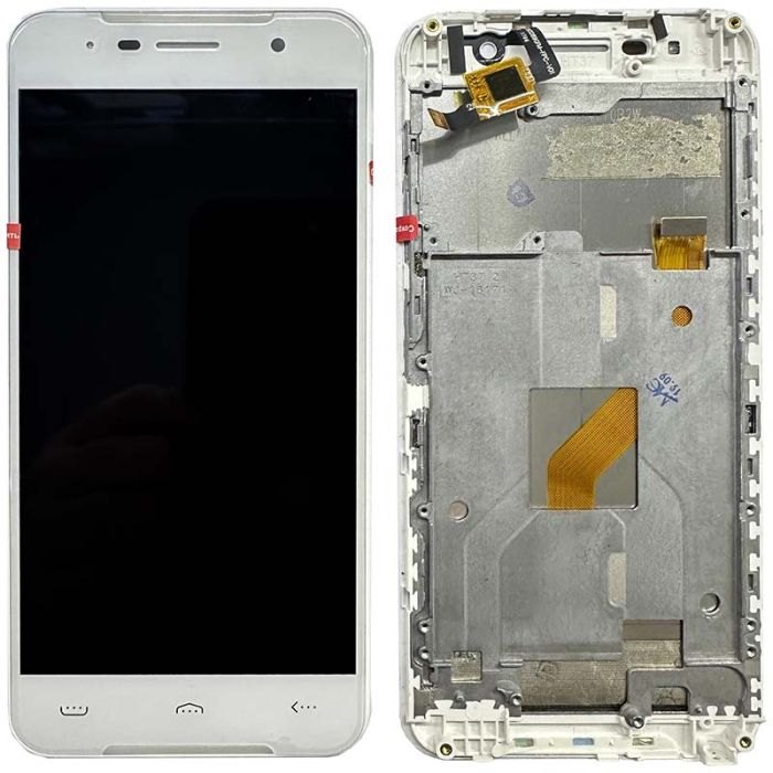 Дисплей + сенсор с рамкой Homtom HT37 White - p/n: KLL-C50289GFM-FPC-V01
