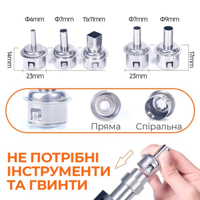Паяльная станция 2 в 1 Silverflo 992D-III / термофен + 2 паяльника C210 C245 / 3 канала памяти / 1220 Вт