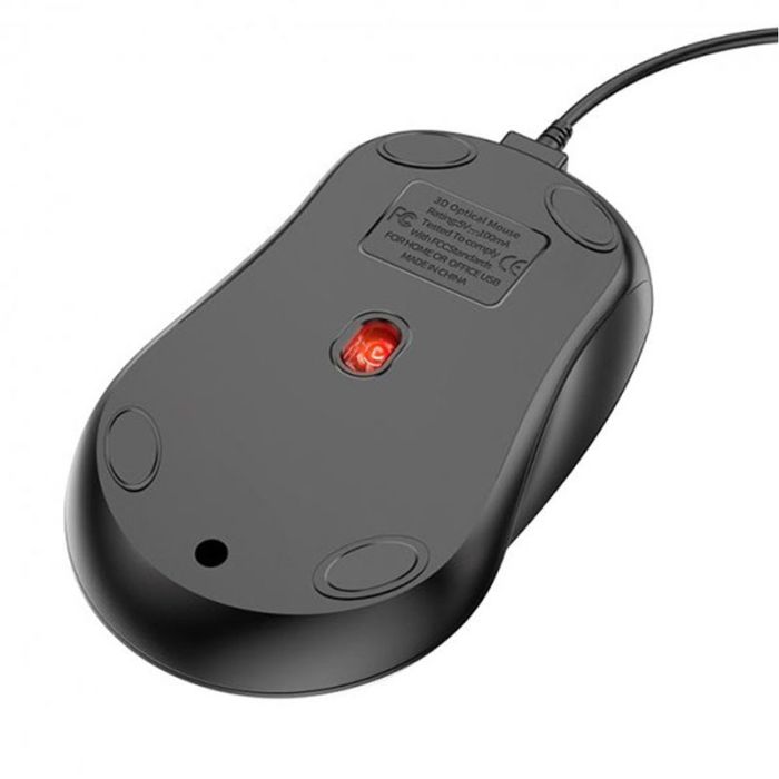 Миша провідна Borofone BG4 чорна