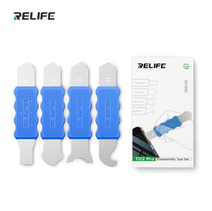 Набір лопаток RELIFE TD2 Pro / для нанесення паяльної пасти, розбирання корпусів / металеві 4 шт.