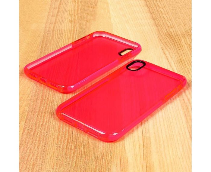 Чехол силиконовый Clear Neon для Apple iPhone XR цвет 08 розовый