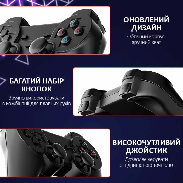 Портативна ігрова приставка GD10 бездротова, 40000 ігор, 128 ГБ, 2 джойстики, ретро 8-16-32 біт, 4K, HDMI