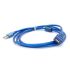 Удлинитель USB 2.0 AM/AF, 1.5m, 1 феррит, прозрачный синий