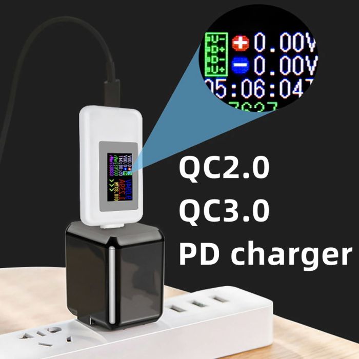 Многофункциональный USB тестер KEWEISI KWS-1902C Type-C / 10 в 1 / QC3.0 / 4-30V / 5A Black