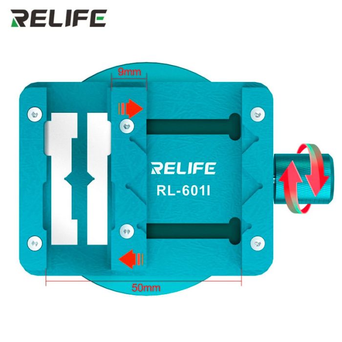 Тримач для ремонту плат Relife RL-601I компактний, поворотний, із затискачем