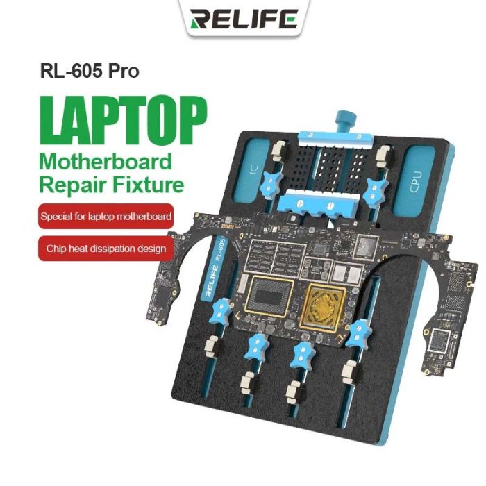 Тримач Relife RL-605 Pro для ремонту плат ноутбуків, процесорів, мікросхем / універсальний