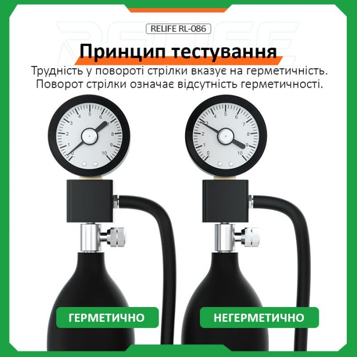 Тестер герметичності мобільних телефонів Relife RL-086 для iPhone X - 16 Pro Max