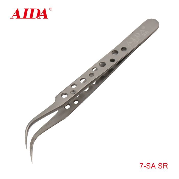 Пинцет изогнутый Aida 7- SA SR