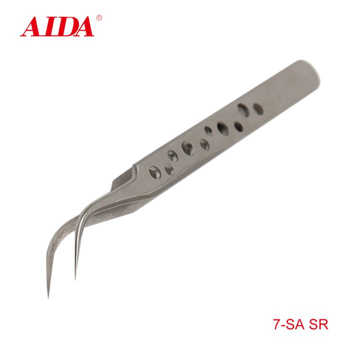 Пинцет изогнутый Aida 7- SA SR