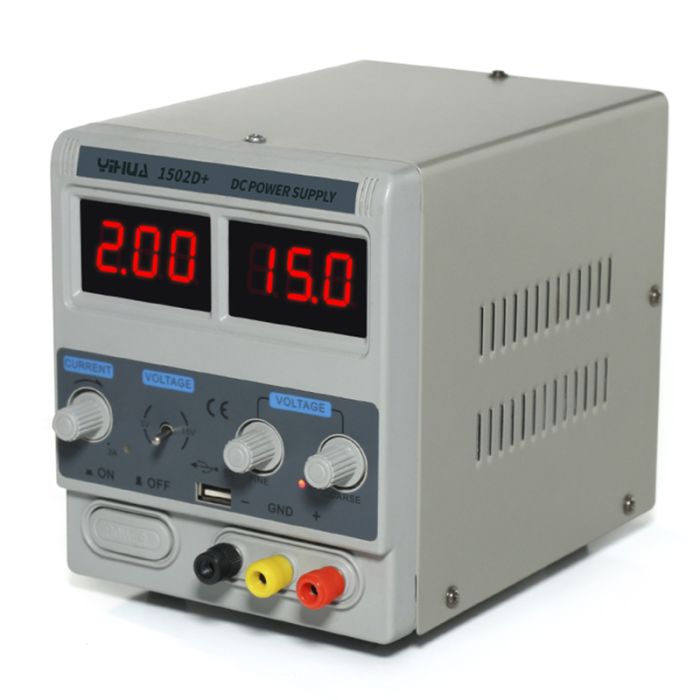 Блок живлення YIHUA 1502D+ / трансформаторний / 15V / 2A / + USB