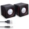 Колонки 2.0 JEDEL JD-CK4 USB+3.5mm, 2x3W, 90Hz- 20KHz, с регулятором громкости, Black, BOX