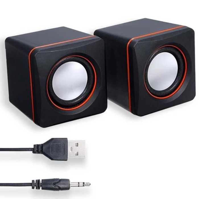 Колонки 2.0 JEDEL JD-CK4 USB+3.5mm, 2x3W, 90Hz- 20KHz, с регулятором громкости, Black, BOX