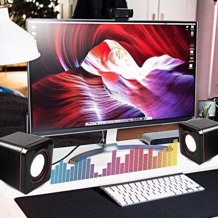 Колонки 2.0 JEDEL JD-CK4 USB + 3.5mm, 2x3W, 90Hz- 20KHz, з регулятором гучності, Black, BOX