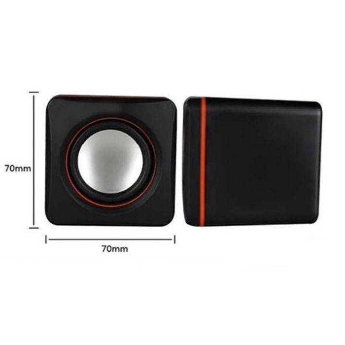 Колонки 2.0 JEDEL JD-CK4 USB+3.5mm, 2x3W, 90Hz- 20KHz, с регулятором громкости, Black, BOX