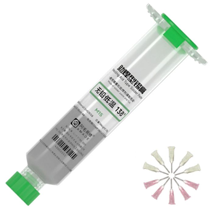 Паяльна паста BGA Amaoe M15 / 138°C / 20 г / 10cc