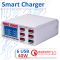 Швидкий зарядний пристрій Kaisi  / цифрова індикація / 3.5A / 5xUSB / 1xUSB QC3.0 / 40W