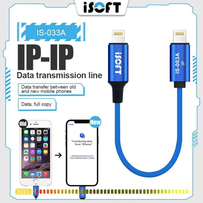 Кабель для передачі даних, синхронізації  ISOFT IS-003A Lightning OTG для iPhone - iPhone