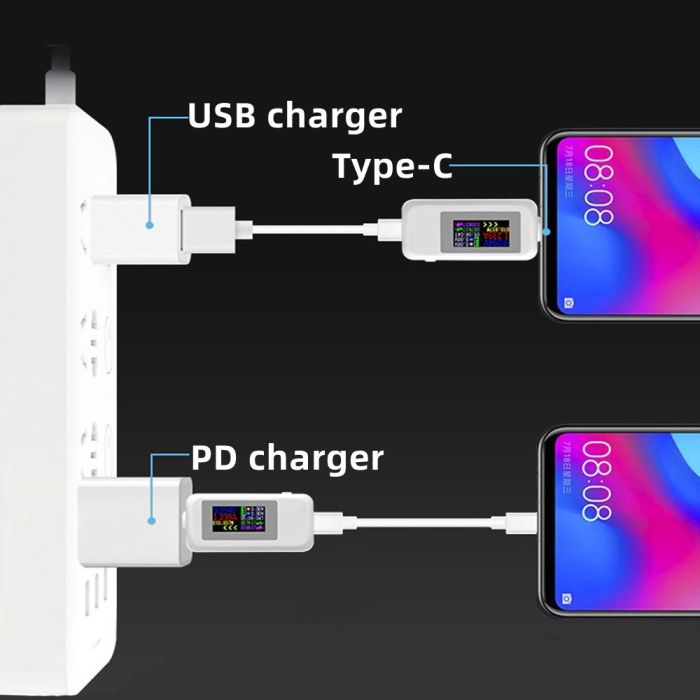 Многофункциональный USB тестер KEWEISI KWS-1902C Type-C / 10 в 1 / QC3.0 / 4-30V / 5A Black