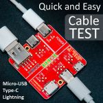 Тестер для проверки кабелей синхронизации и зарядки Qianli USB / Micro usb / Type - С / Lightning