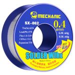 Припой для пайки Mechanic SX862 с канифольным сердечником / Sn 63%, Pb 37% / 60 г / 0.4 мм