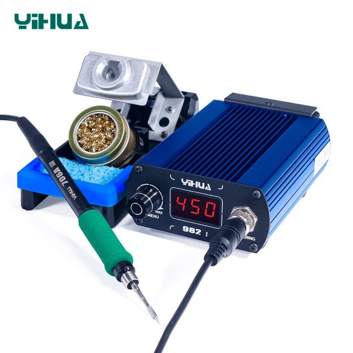 Паяльная станция YIHUA 982-I прецизионная / 2 паяльника JBC C210 + C245  / 3 канала памяти / 90-450°C / 120 Вт