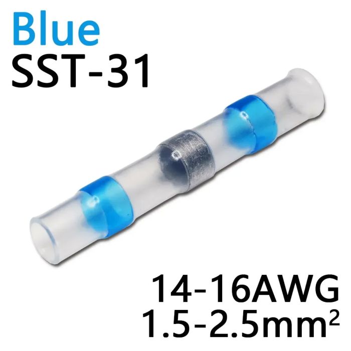 Термозбіжна гільза з припоєм і клеєм, діаметр 5 мм / 14-16 AWG / 1.5-2.5mm2