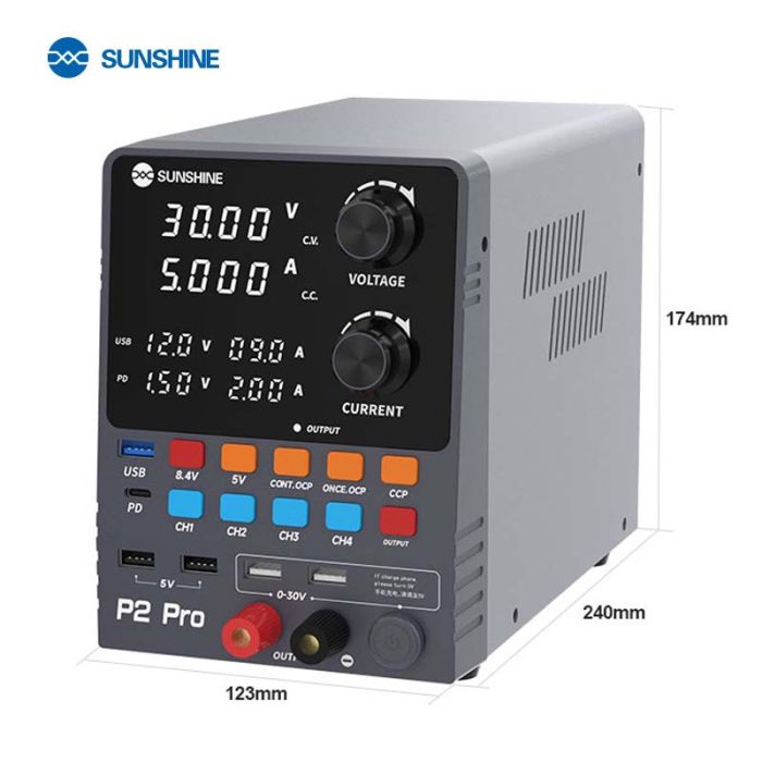 Блок питания Sunshine P2 Pro трансформаторный / 4 канала памяти / Type-C 65W / 5A / 30V