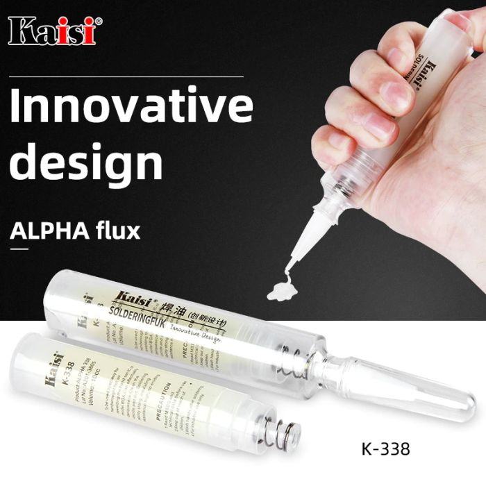 Флюс-паста Kaisi K-338 1в шприці, з дозатором, 10cc